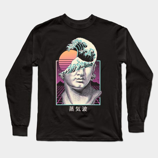 Great Vaporwave Back Print Long Sleeve T-Shirt by Vincent Trinidad Art